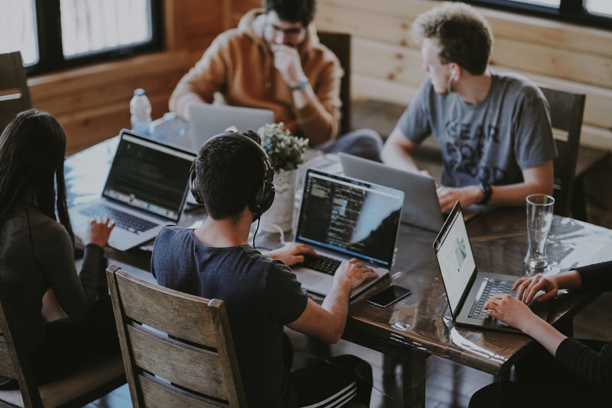 Professionals in a collaborative meeting